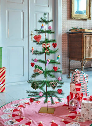 Arroz - Adorno navideño en forma de corazón Xoxo | Rosa