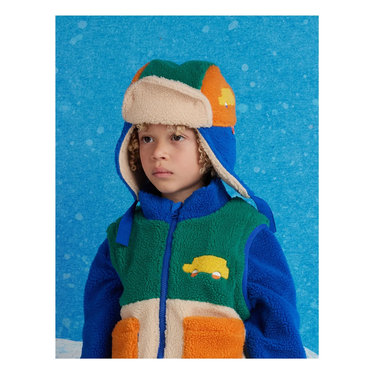 Halcyon Nights - Chaqueta sherpa con mangas desmontables | Azul real