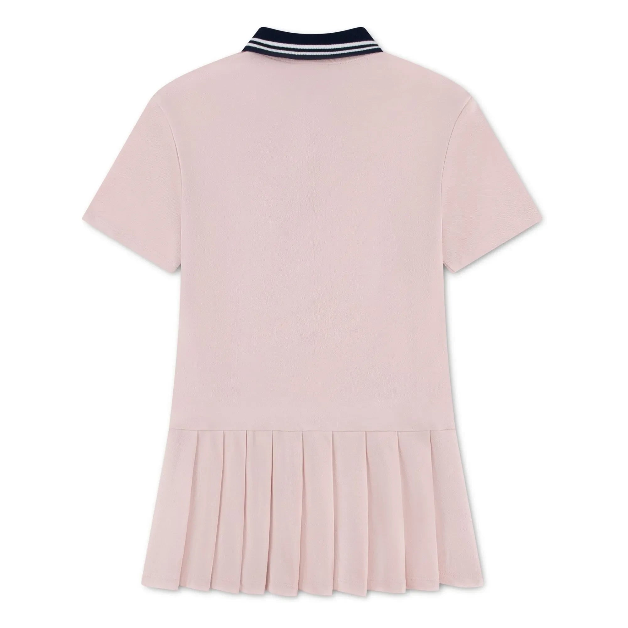 Lacoste - Organik Pamuklu Piliseli Polo Elbise | Soluk Pembe