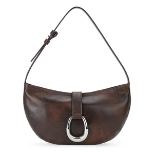 Staud - Bolso de cuero Harlow Crescent | Café