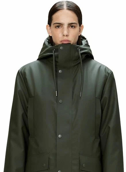 Rains - Uzun Parka Mont Nome W3T3 | Koyu yeşil