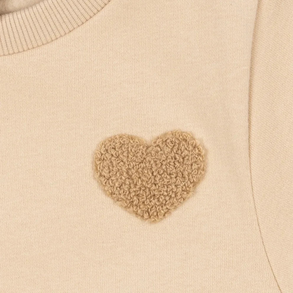 Konges Sløjd - Vestido de algodón orgánico Lou Hearts | Beige