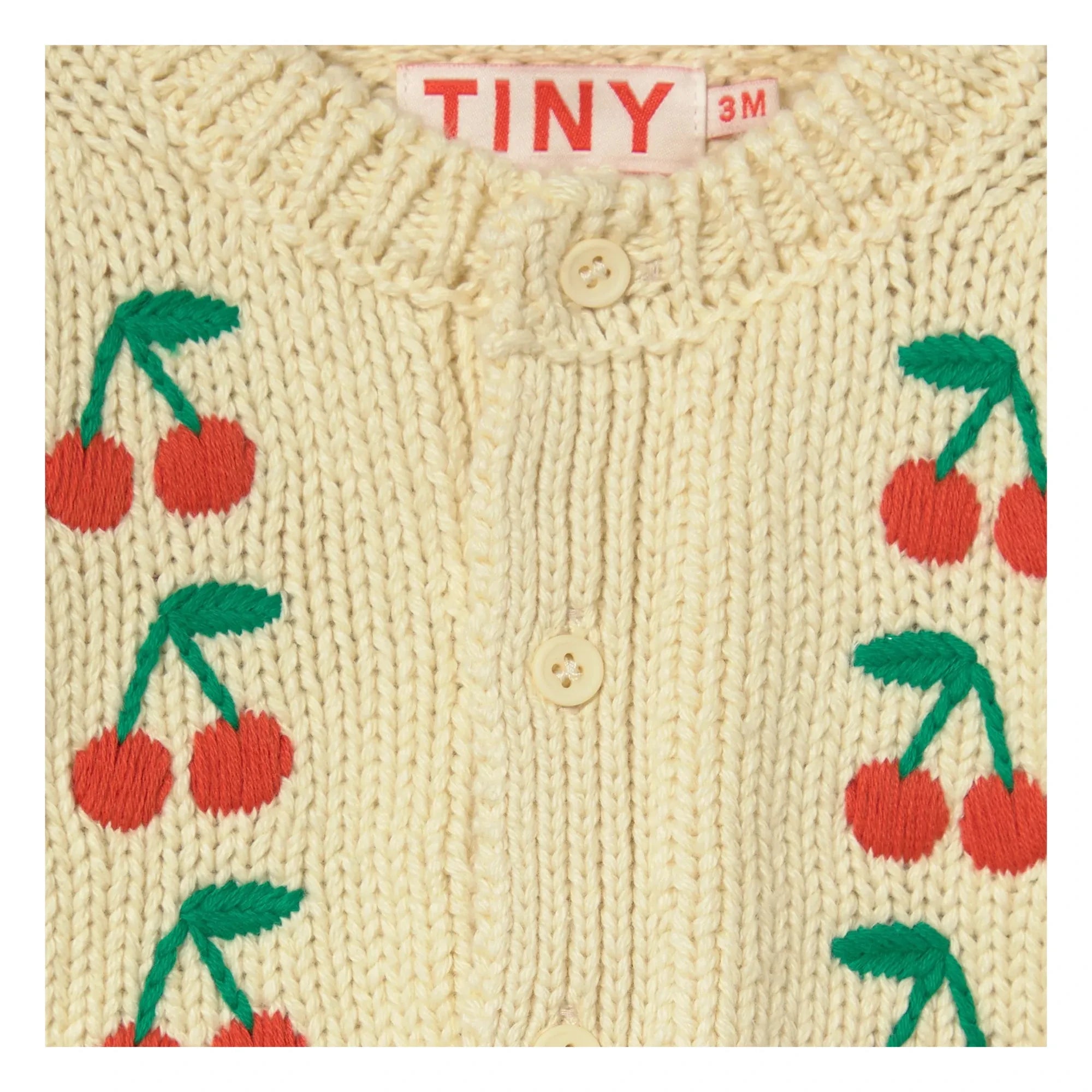 Tinycottons - Kirschen Cardigan | Blassgelb