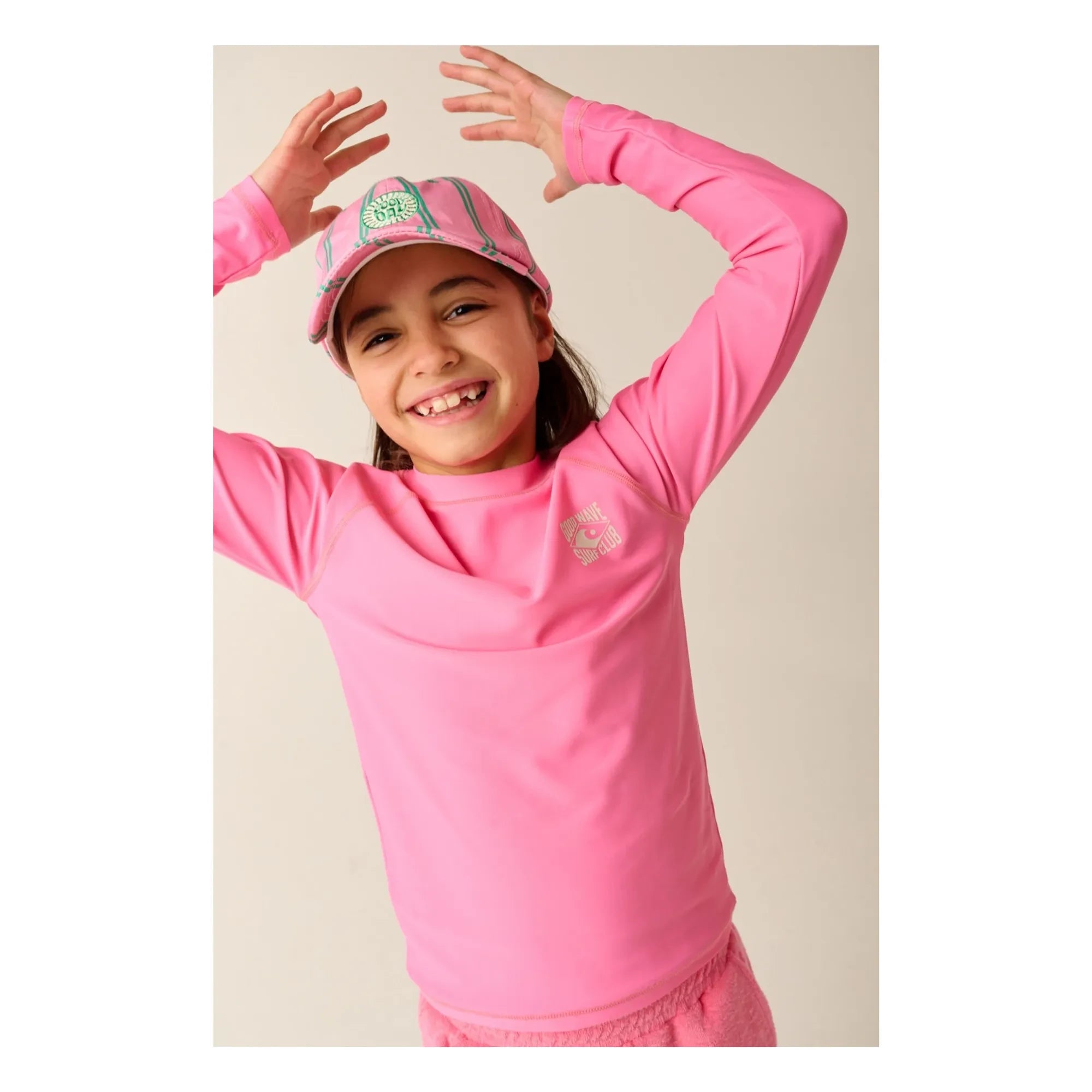 Tumble N'Dry - Camiseta de baño con protección UV de fibra reciclada Santiago | Rosa