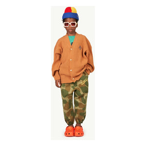 The Animals Observatory - Racoon Unifarbene Strickjacke | Camel