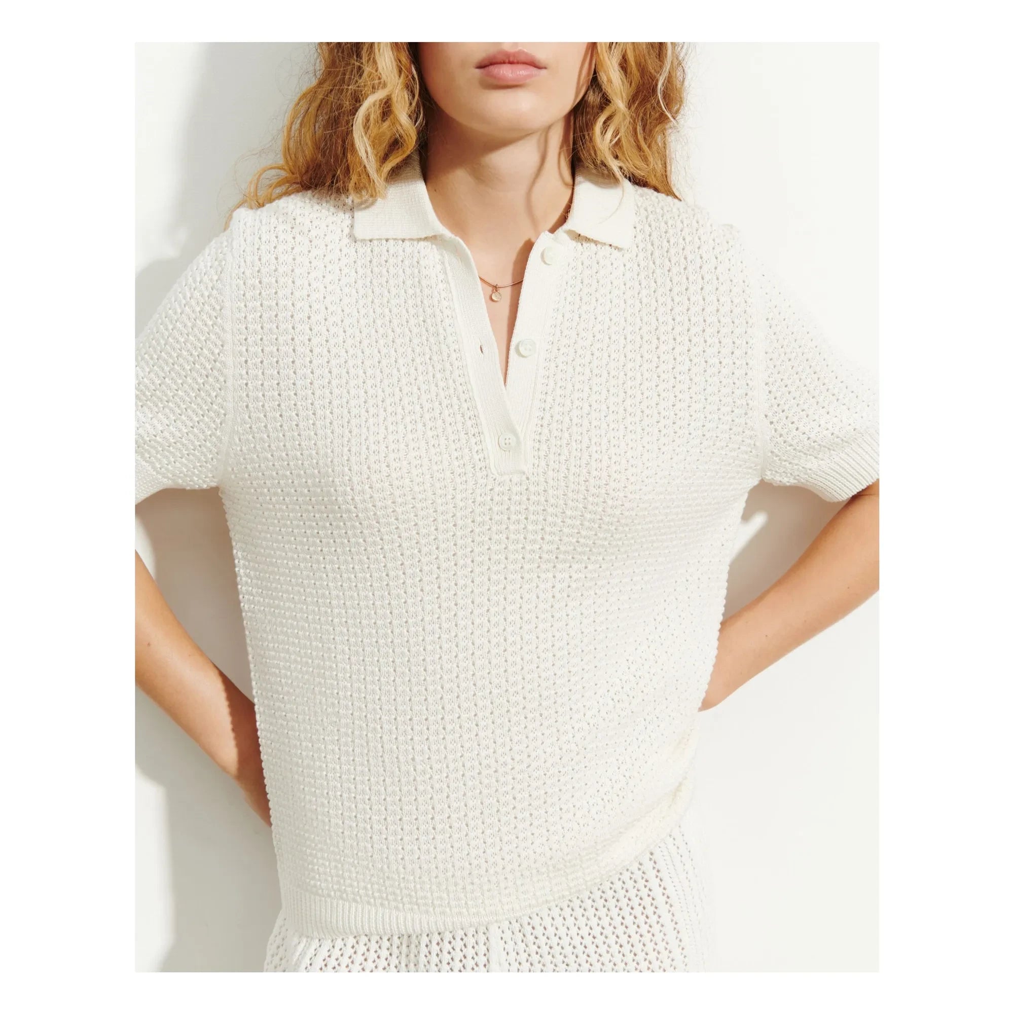 Bompard – Polo Pointelle Gaufriert | Natur