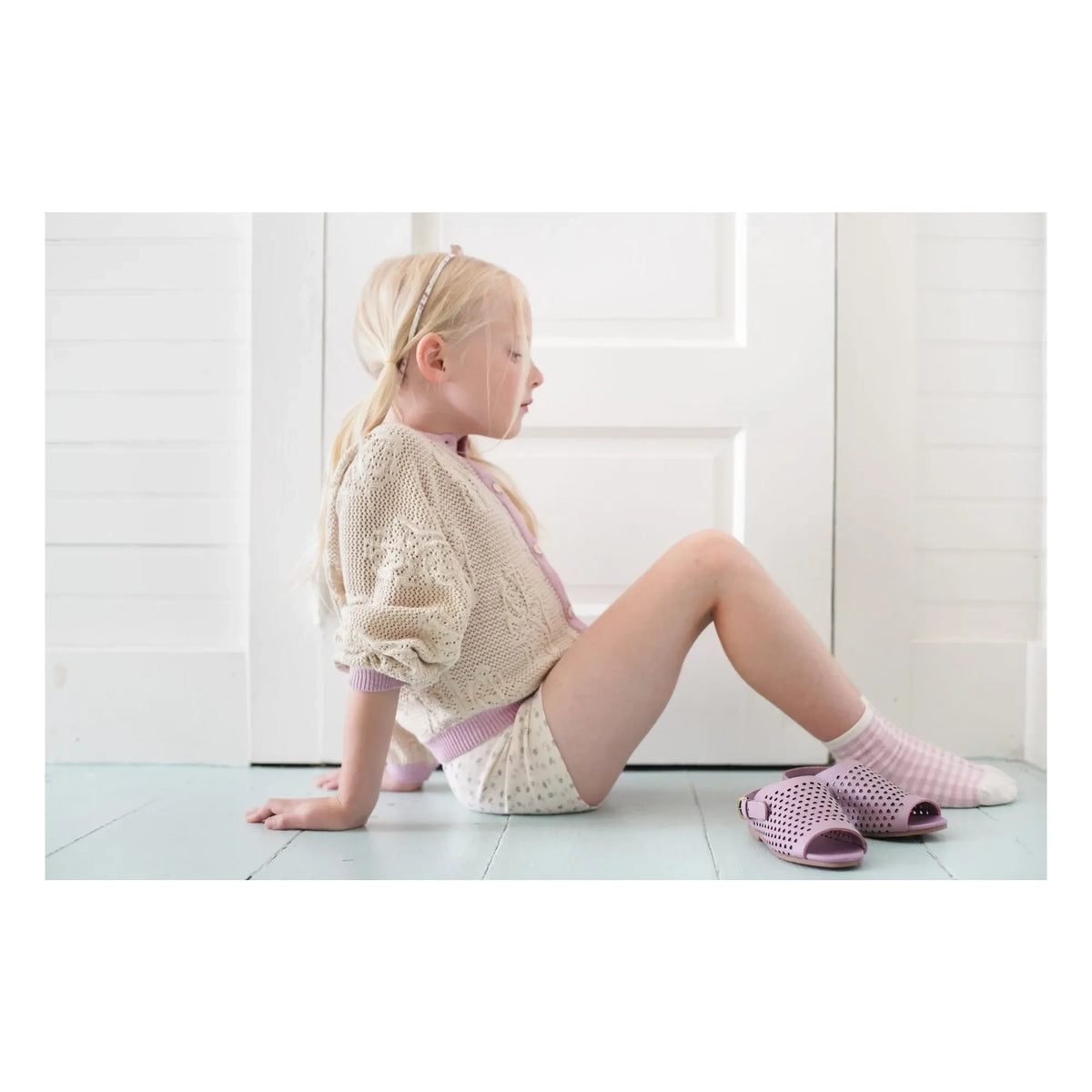 Soor Ploom - Lettie Fleurs Organik Pamuklu Hırka | Ekru