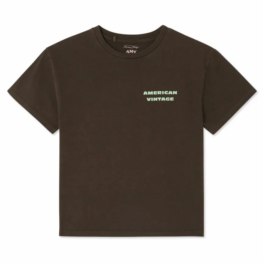 American Vintage - Fizvalley Logo Tişört | Kahverengi