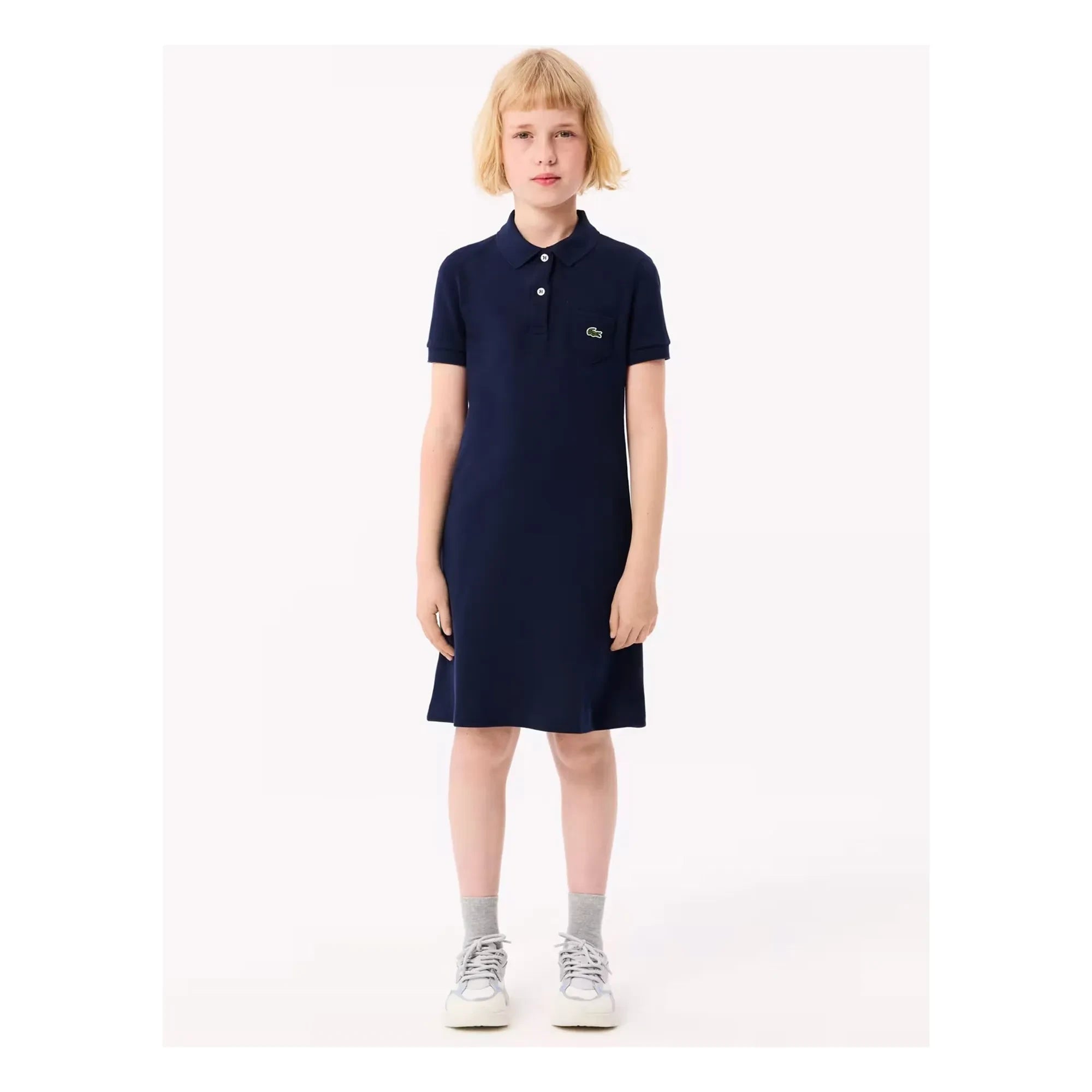 Lacoste - Organik Pamuk Polo Elbise | Lacivert