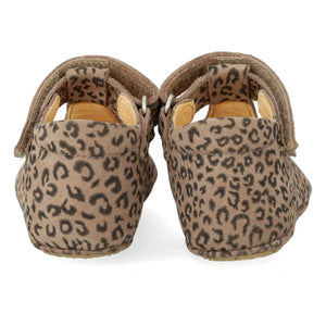 Angulus - Leoparden-Suede-Hausschuhe | Braun