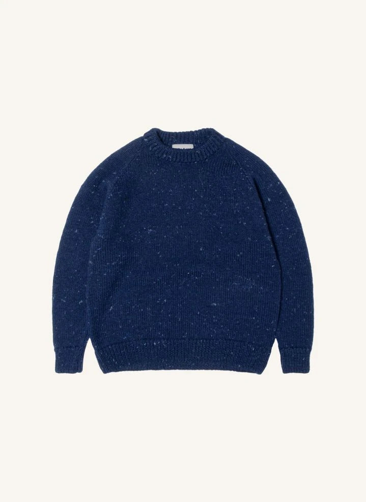 Origin Knitwear - Raglan Kalın Yün Kazak | Koyu Mavi