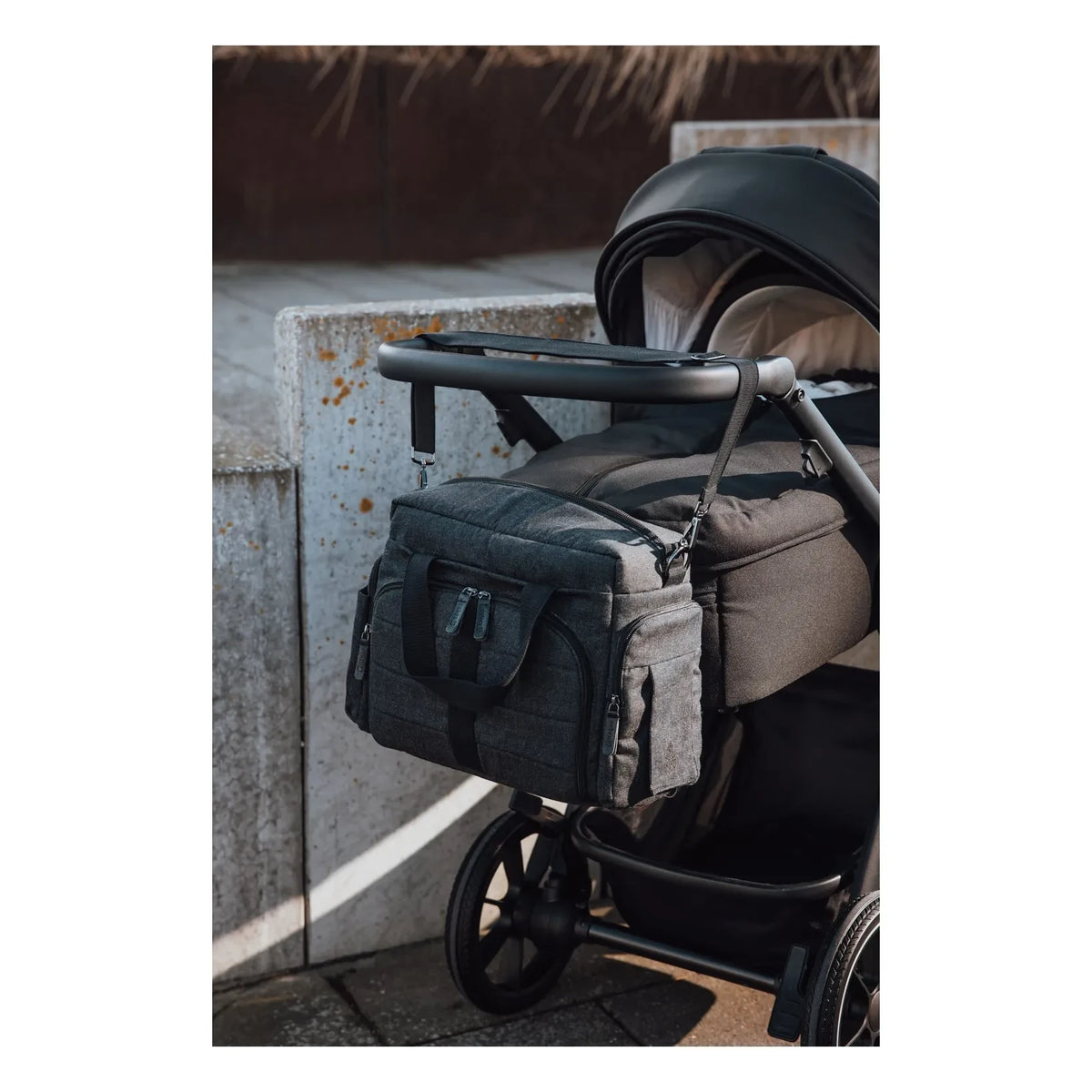 Sebra - Bolsa de cambio portátil | Gris carbón