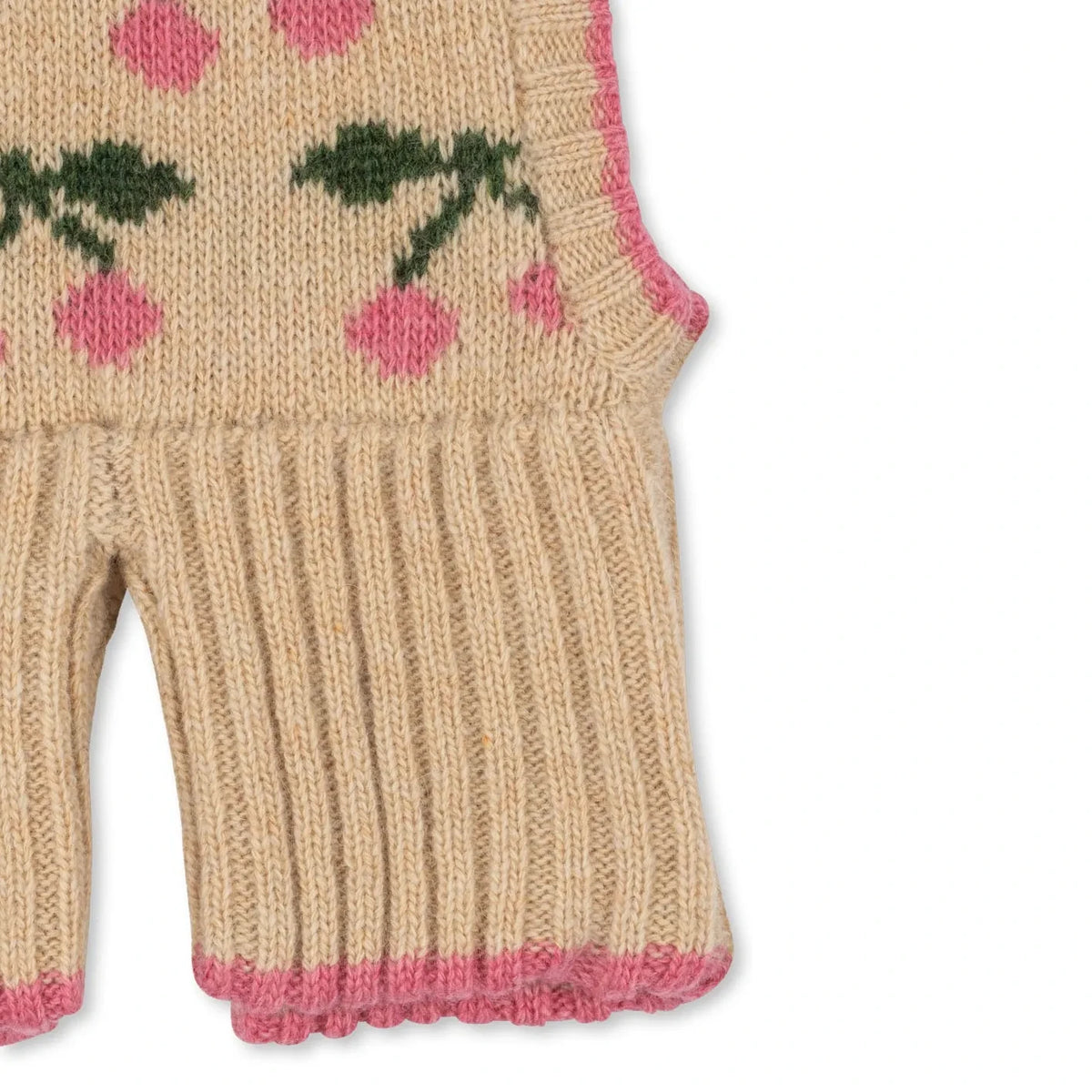Konges Sløjd - Belou Cherry Balaclava de lana | Rosa pálido