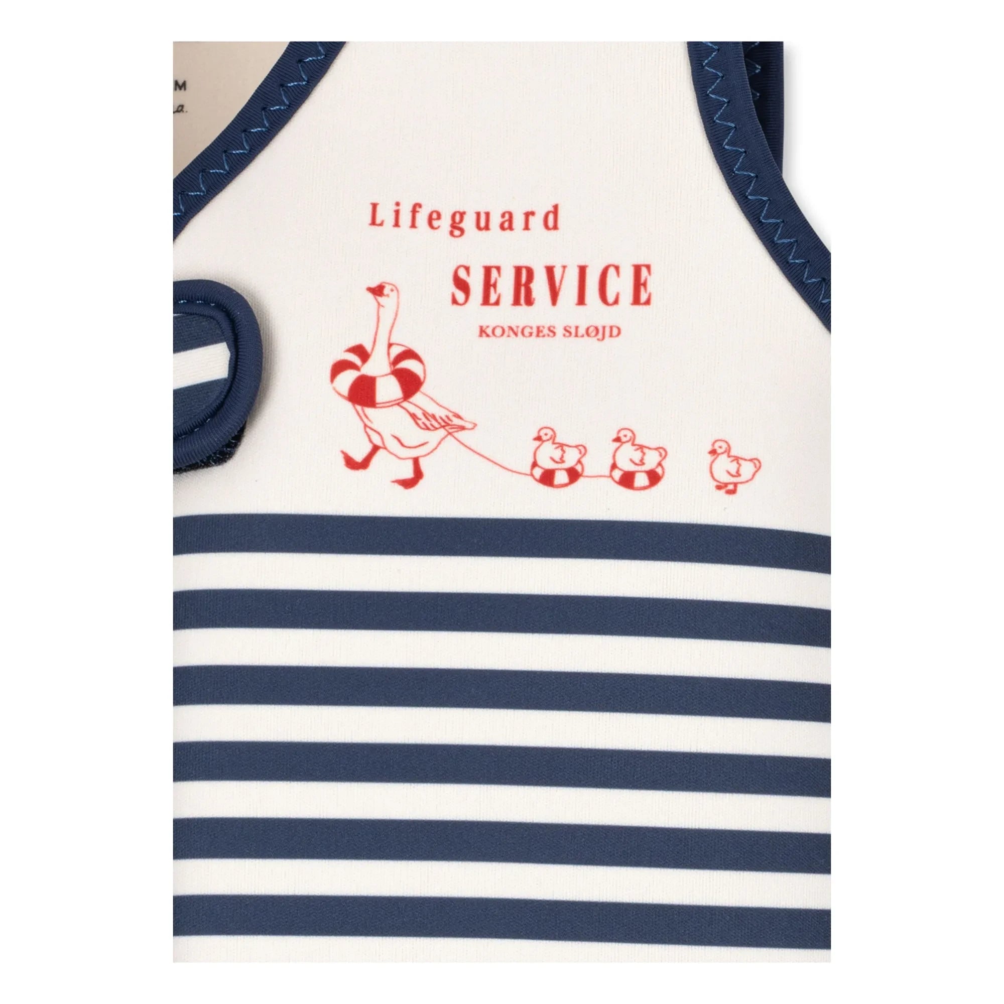 Konges Sløjd - Navy Striped Swim Vest | White