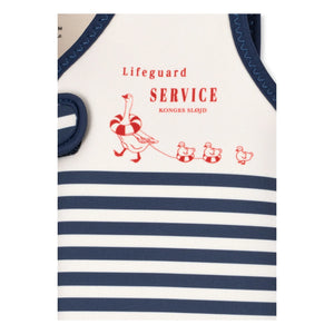 Konges Sløjd - Navy Striped Swim Vest | White