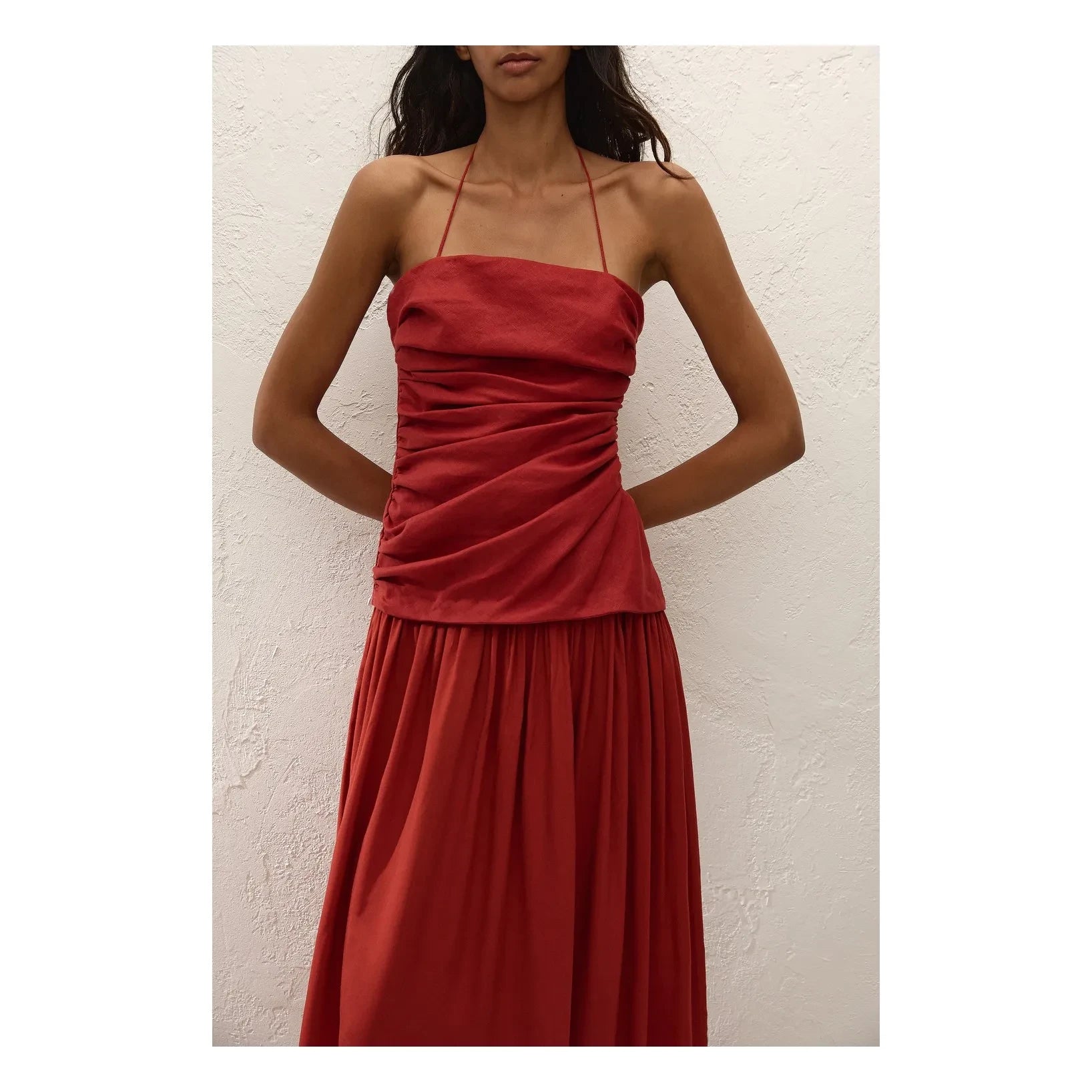 Faithfull the Brand - Notte Maxi Pamuk Elbise | Terracotta
