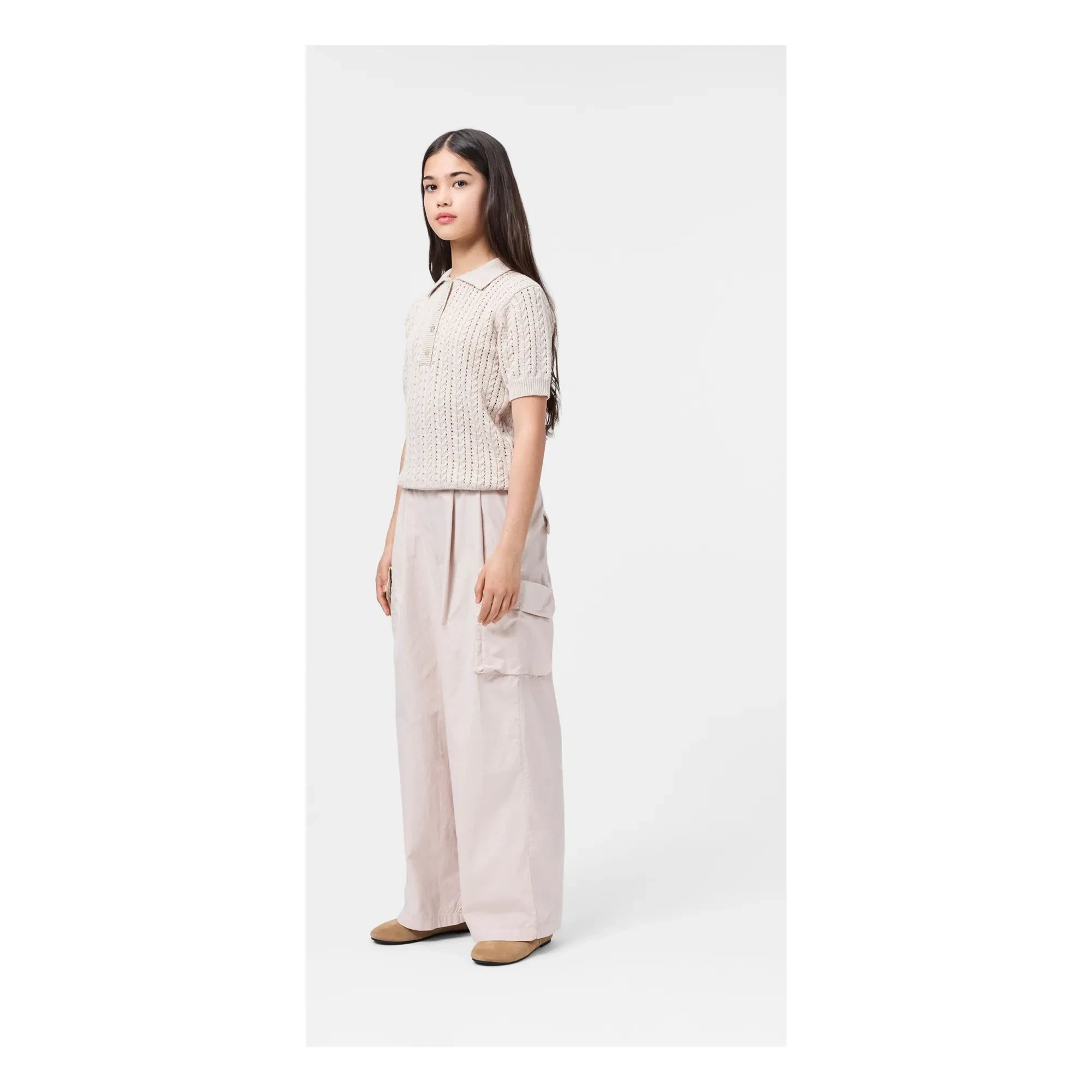 Molo - Gretel Bio-Baumwoll-Strick-Poloshirt | Beige