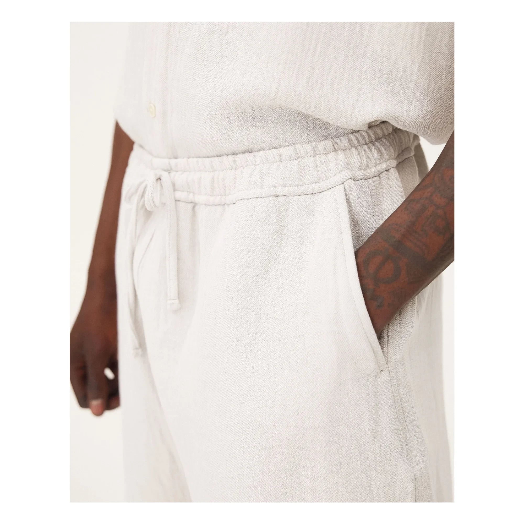 Noyoco - Leinen-Shorts Malibu | Hellgrau