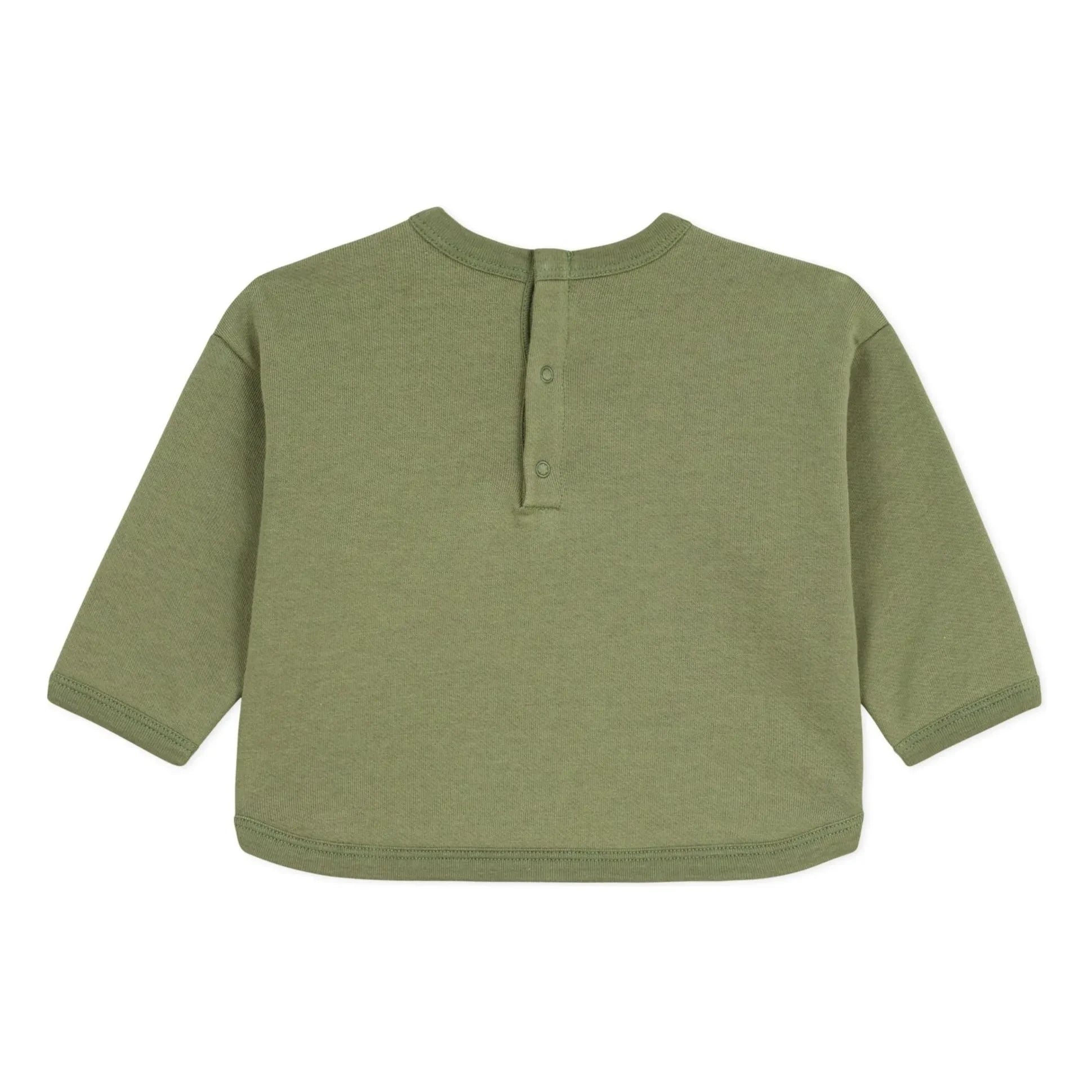 Petit Bateau - Organik pamuklu ayı sweatshirt | Haki