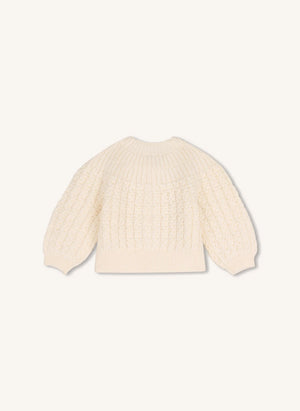 Chloé - Cardigan per neonato in cotone biologico | Chalk