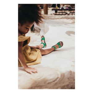 Salt-Water - Wasserdichte Surfer Ledersandalen | Meadow Green