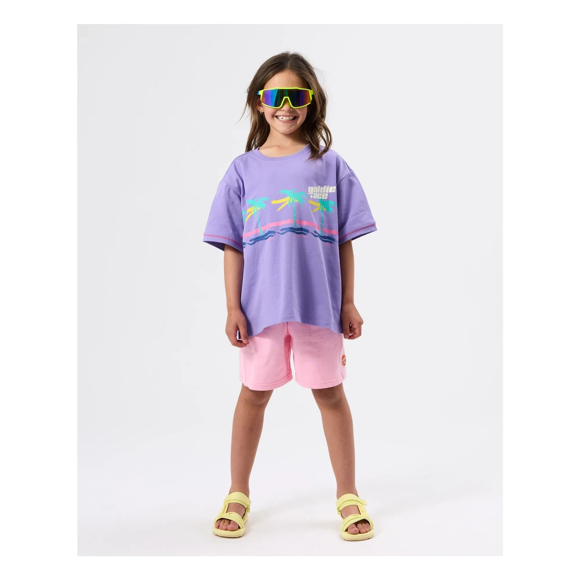 Goldie + Ace - Kısa Sweat | Soluk Pembe