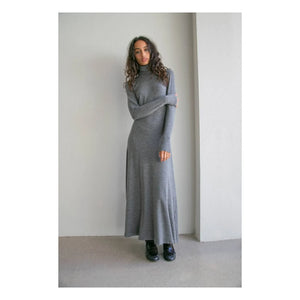 THEAVANT - Vestido de cuello alto de lana | Gris