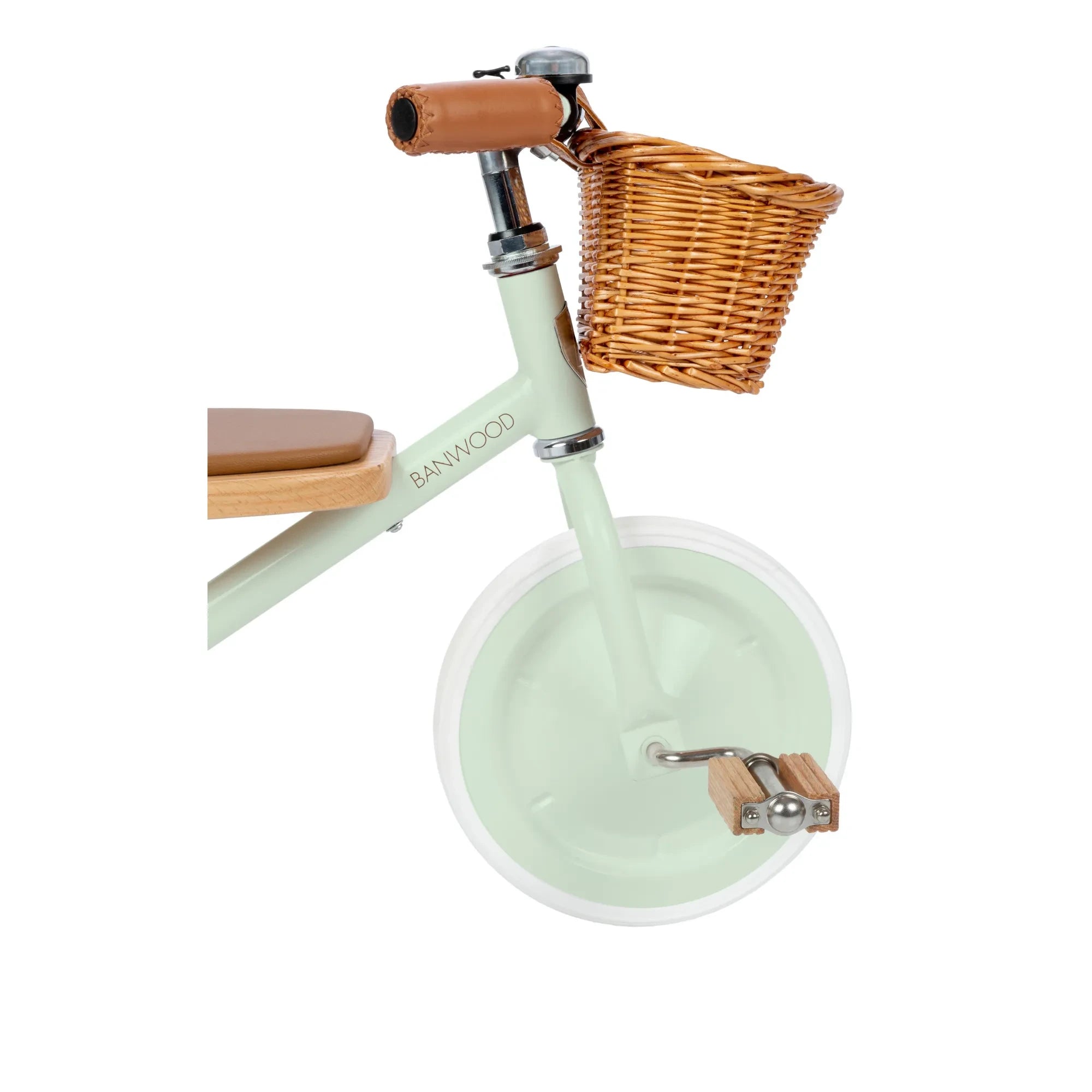 Banwood - Triciclo de metal y madera | Verde menta