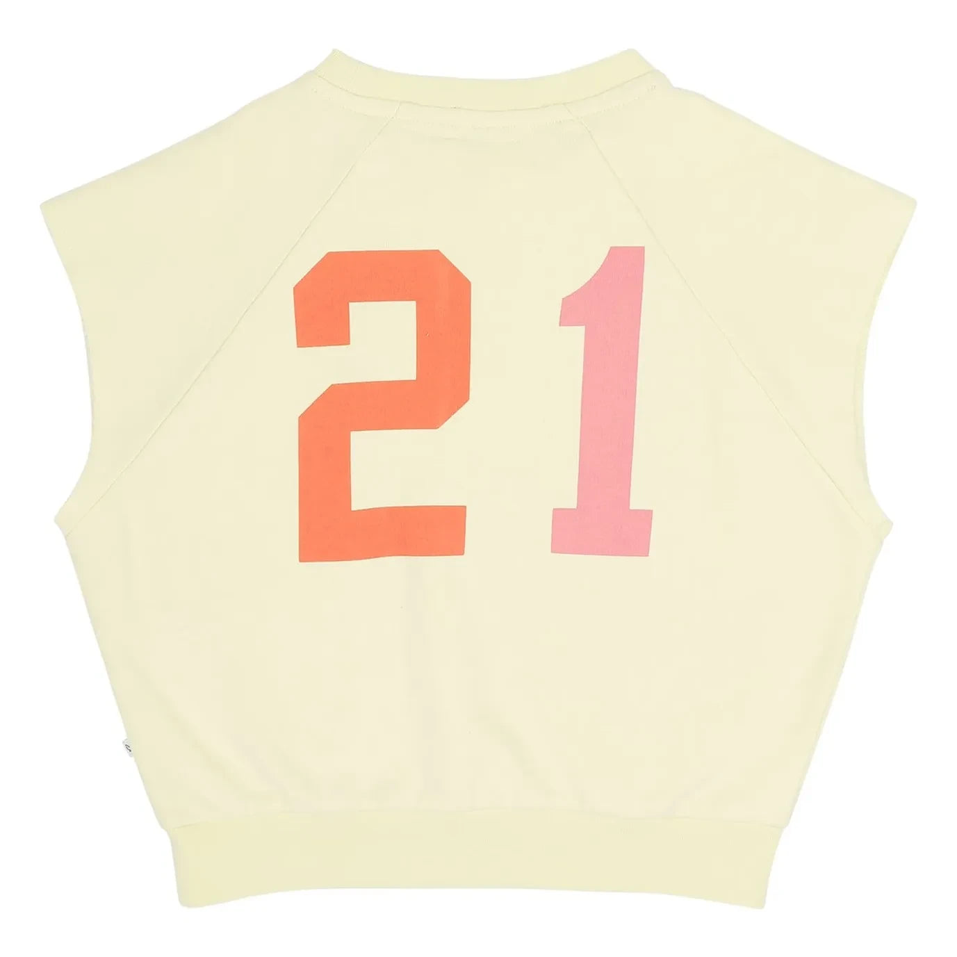 Jenest - Joey 21 organik pamuk kolsuz sweatshirt | Soluk sarı