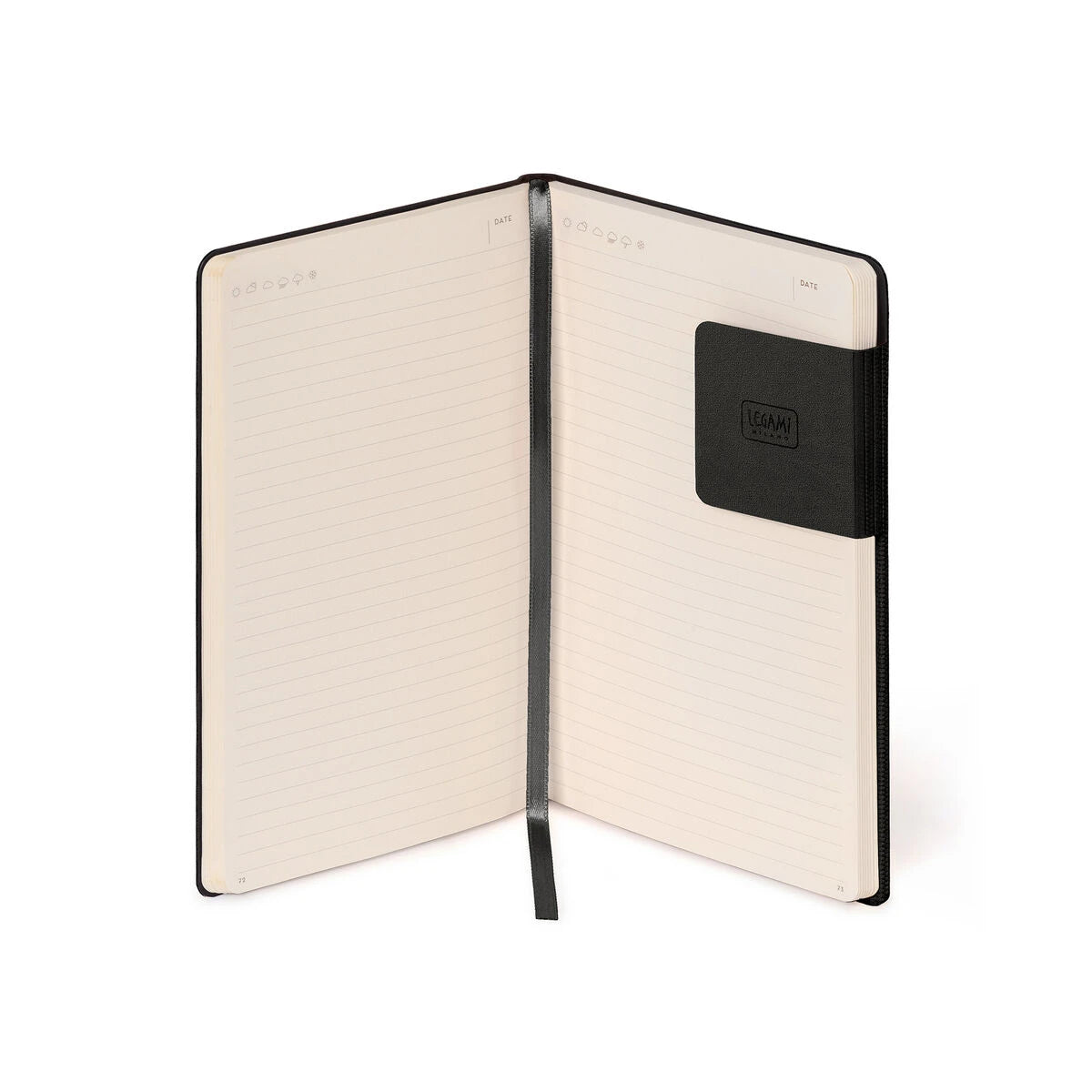 Legami - Lined دفتر مع غلاف Monochrome ناعم - Black Suit - My دفتر