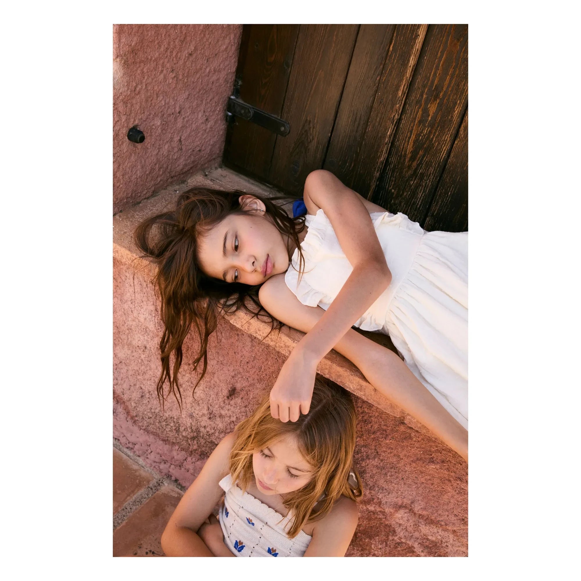 birinit - Plumetis Bio-Baumwoll-Midikleid | Ivory