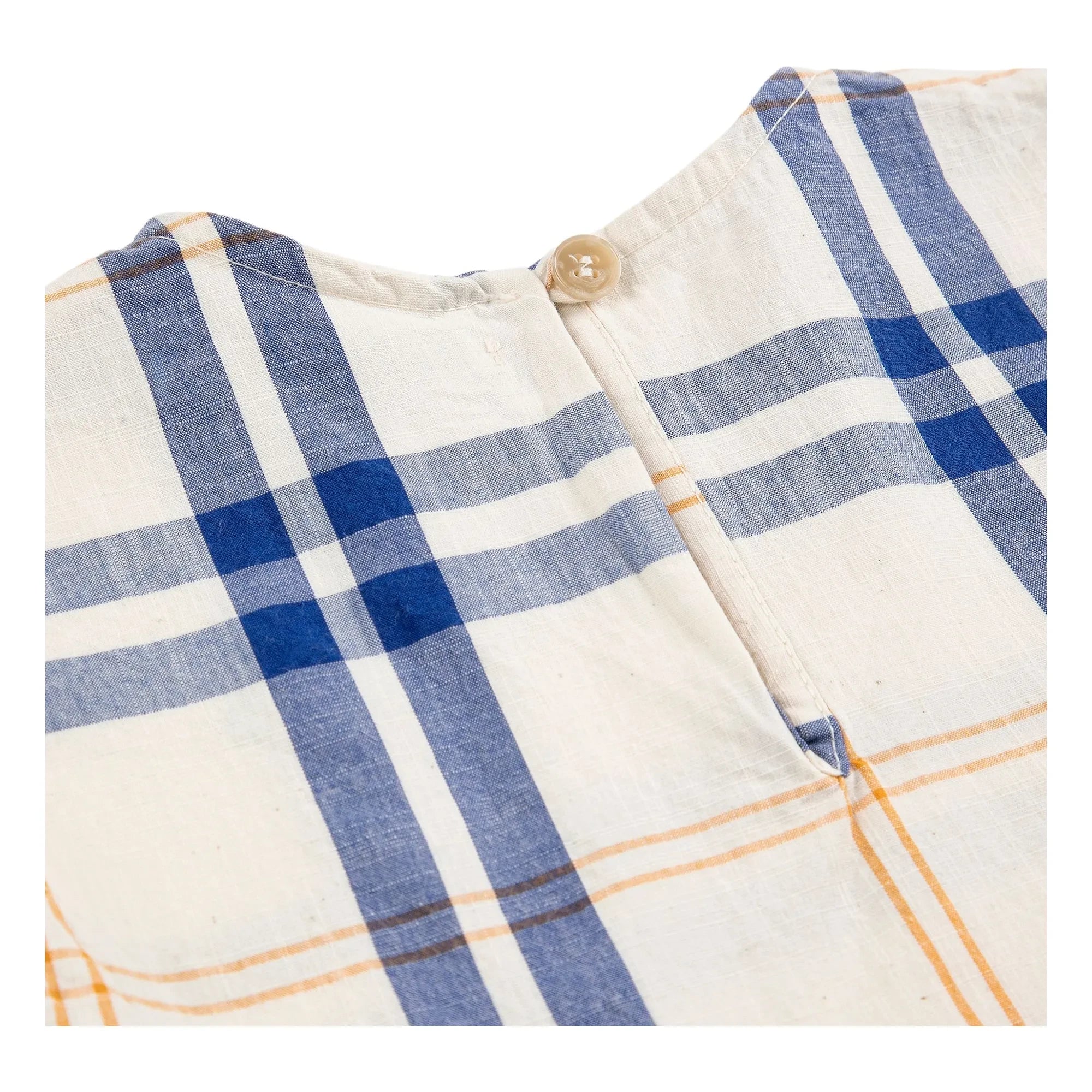 Bobo Choses - Organik pamuklu bebek tartan üst | Ekru