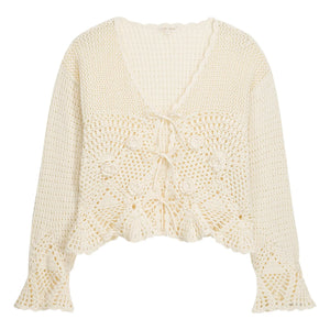 Louise Misha - Molya Baumwoll-Cardigan | Creme