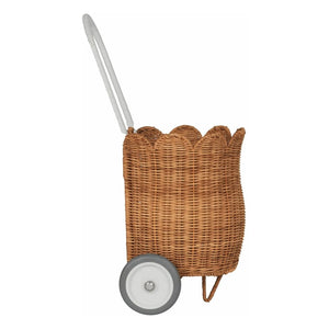 Olli Ella - Wheelbarrow leaf rattan basket