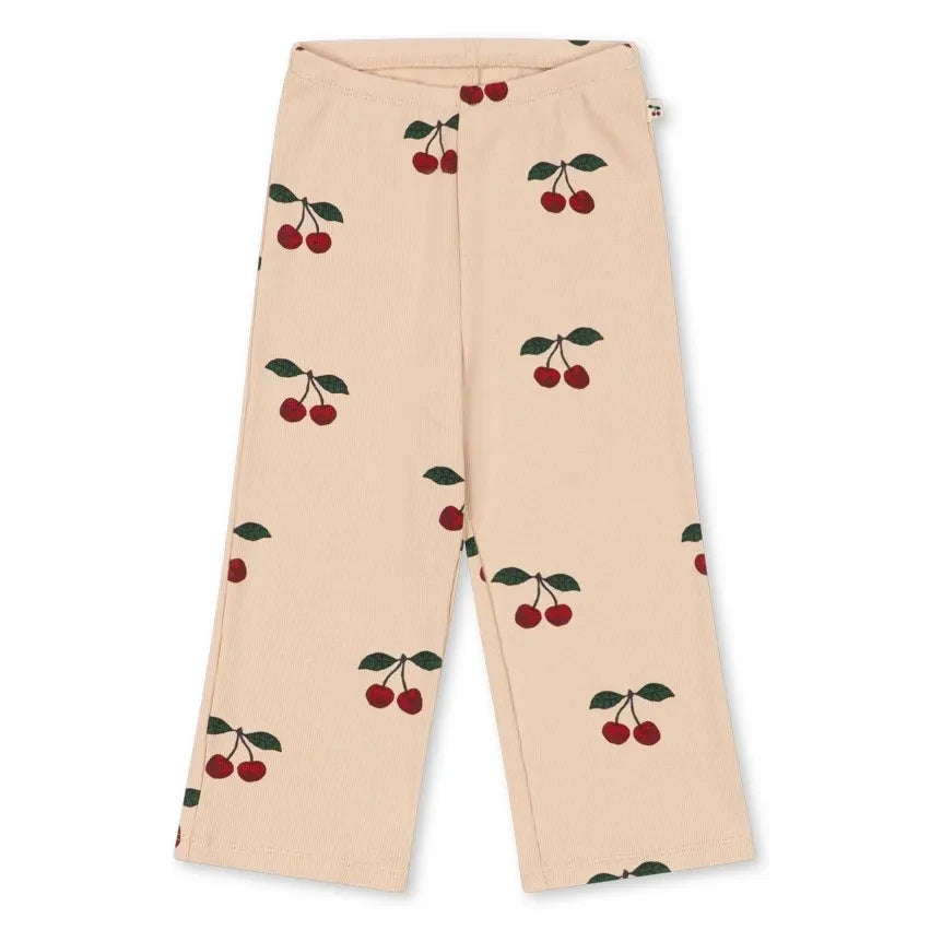 Konges Sløjd - Pantalón de algodón orgánico Ella Cherry | Rosa empolvado