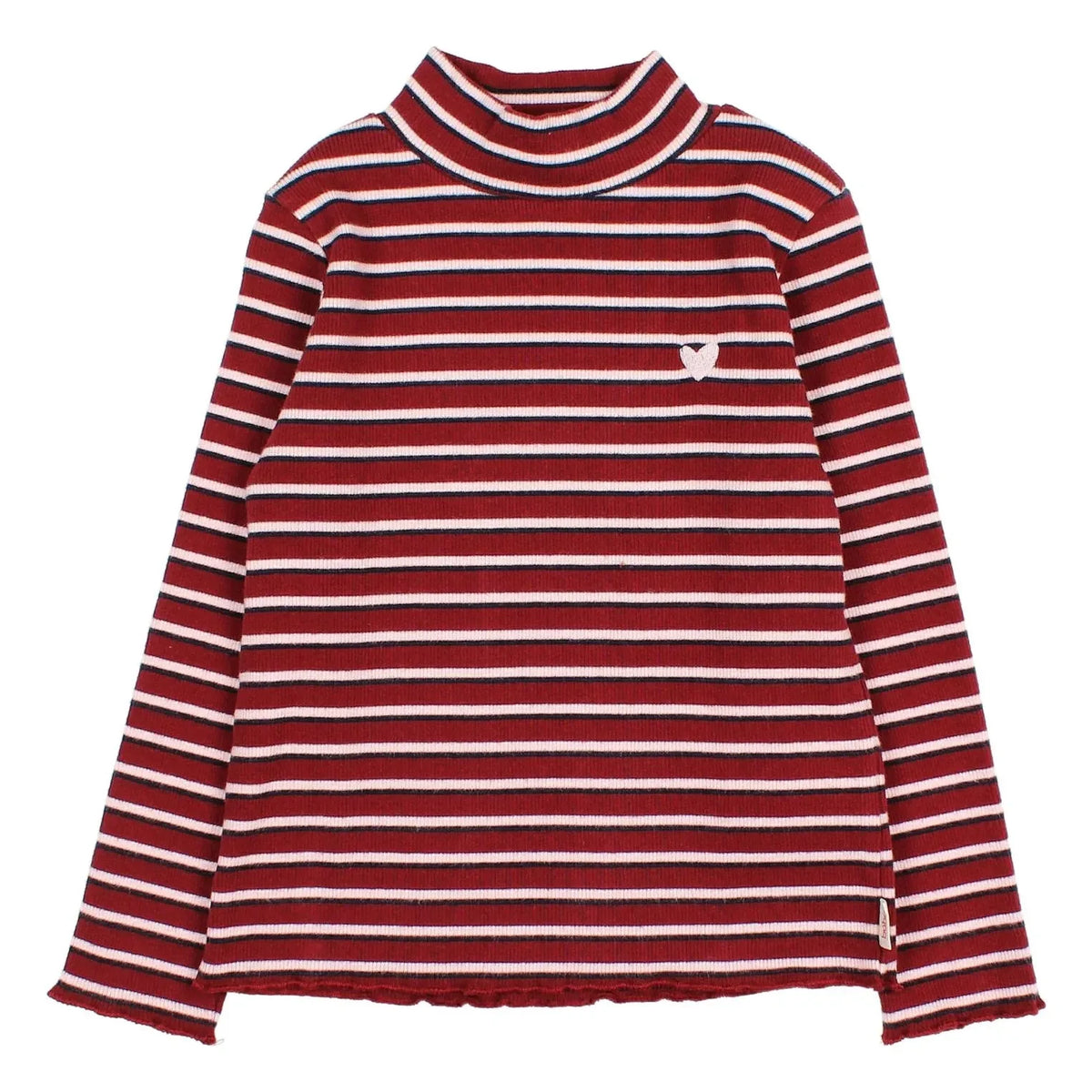 Búho - Çizgili balıkçı yaka T-shirt | Bordo