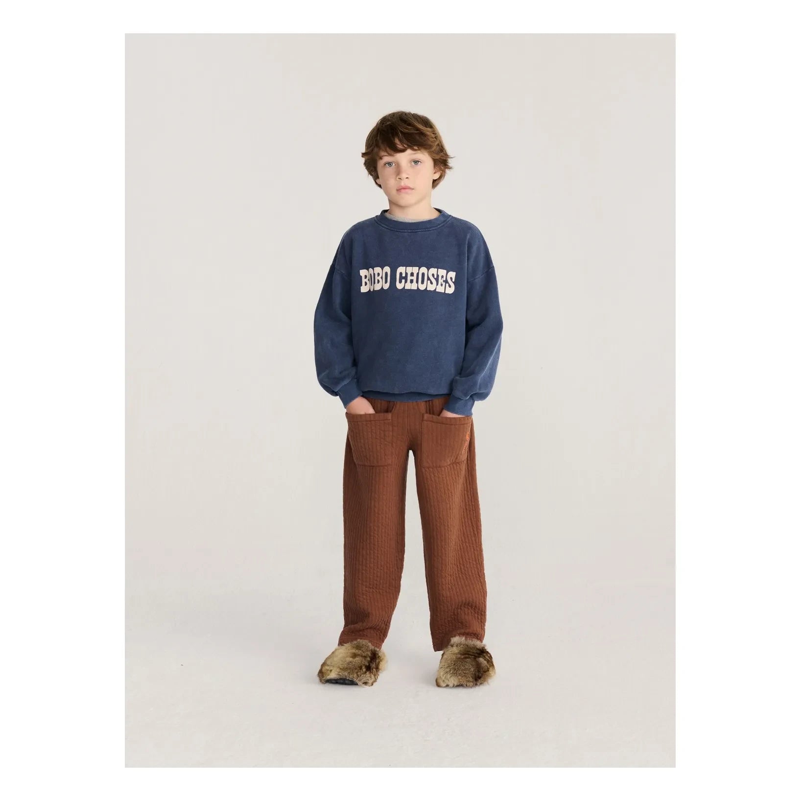 Bobo Choses - Organik Pamuklu Kapitone Jogger | Kahverengi