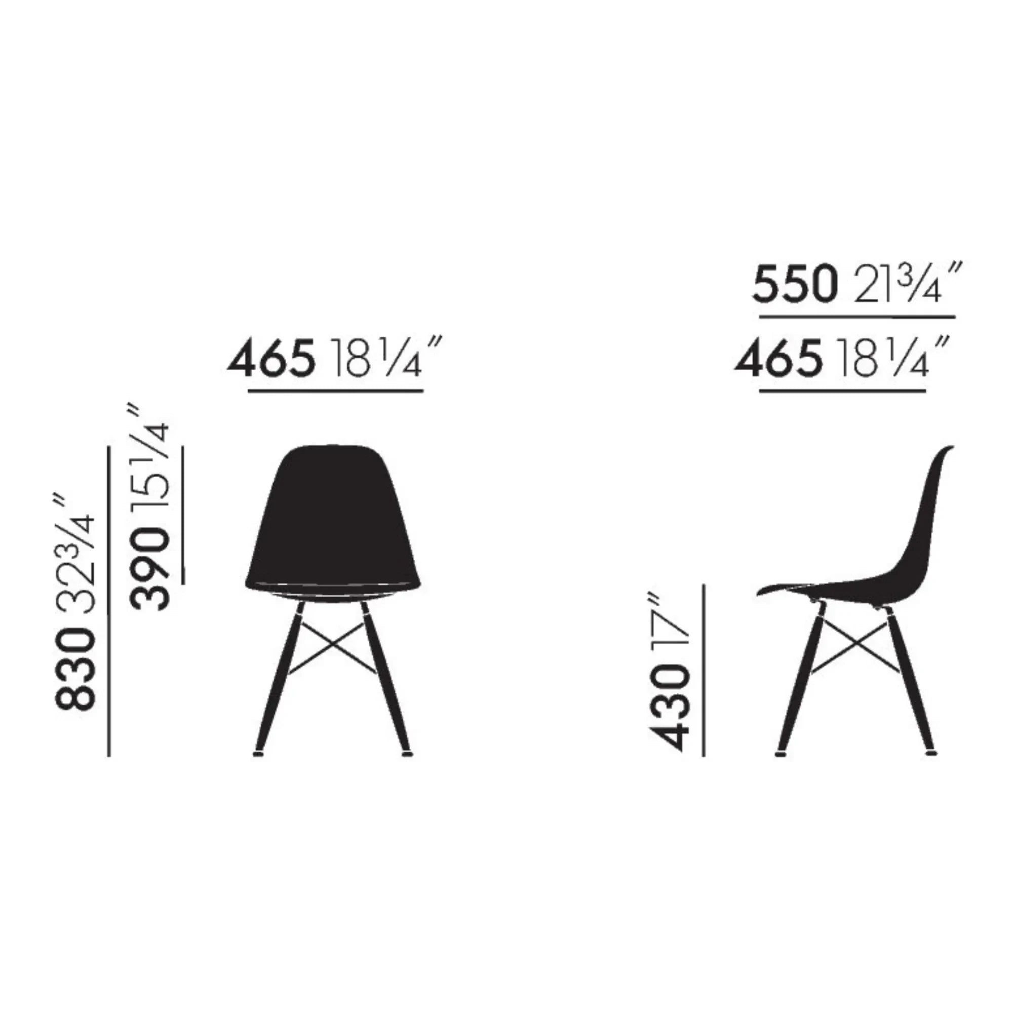 Vitra - DSR Plastik sandalye - krom çerçeve - Charles & Ray Eames | Rouge coquelicot