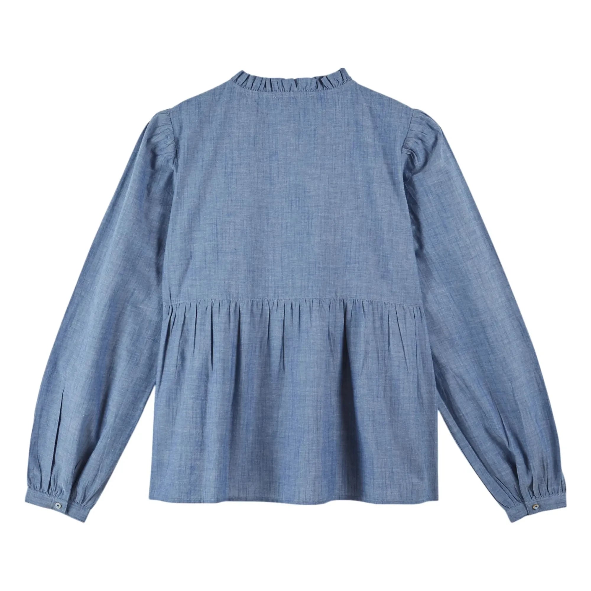 Emile et Ida - Blusa de algodón chambray azul | Azul