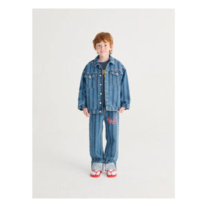 Bobo Choses - Gestreifte Jeans aus Bio-Baumwolle | Blau