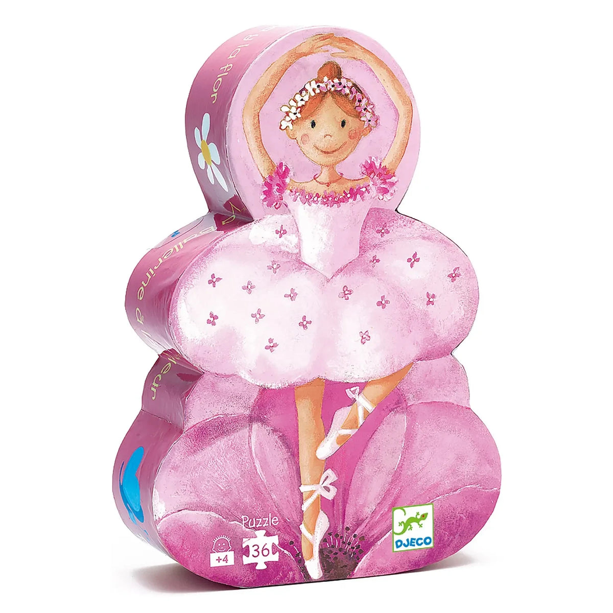 Djeco - Puzzle "Bailarina y Flor" - 36 Piezas