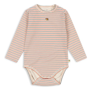 Konges Sløjd - Striped Organic Cotton Bodysuit | Red