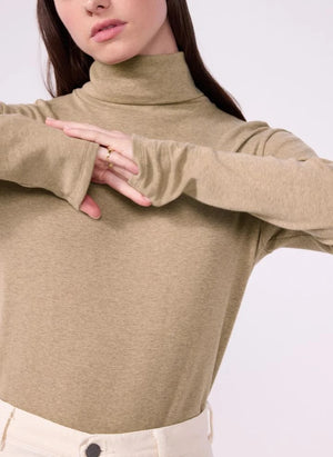 Petit Bateau - Düz balıkçı yaka | Heather beige