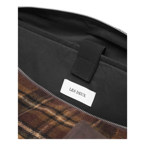 Les Deux - Wesam Check Weekend Wool Plaid Bag | Brown
