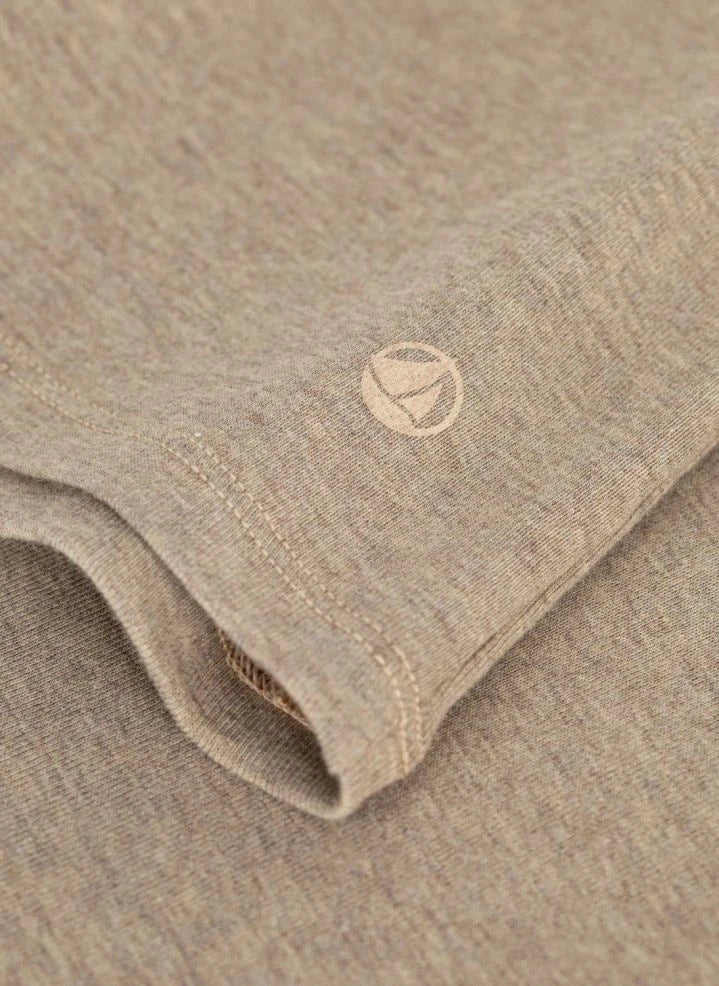 Petit Bateau - Düz balıkçı yaka | Heather beige