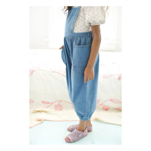 Soor Ploom - Opal organik pamuk tulum | Denim mavi