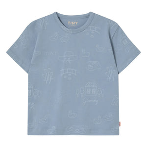 Tinycottons - Tiny Swans T-Shirt aus Bio-Baumwolle | Graublau