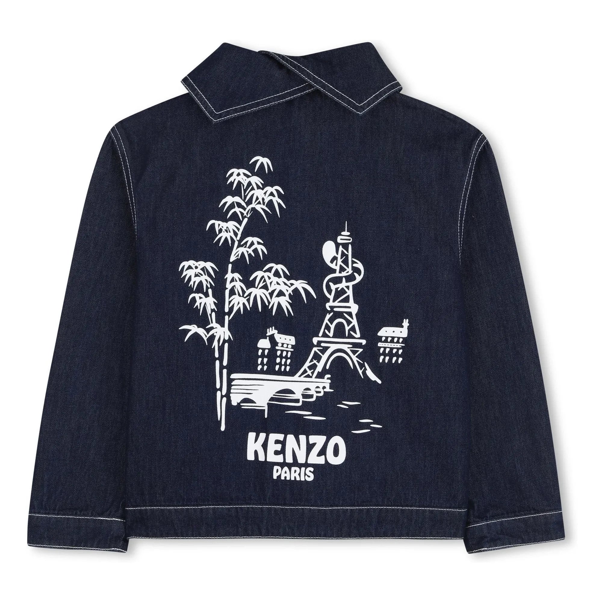 Kenzo - Kenzo Garden Denim Ceket | Koyu Mavi