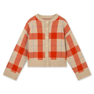 The Tiny Big Sister - Wool Plaid Cardigan | Vanilya