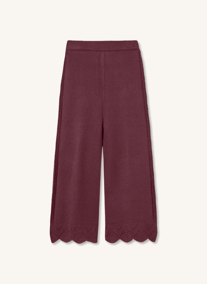 Fliink - Alilly Pantalones de Punto | Burdeos